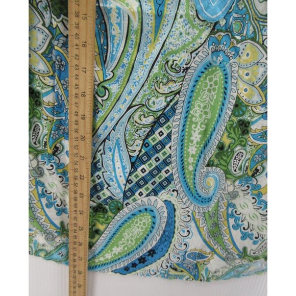 St Tropez West Top 1X Plus Linen Tank Paisley Boho Embroidered * - Picture 3 of 10